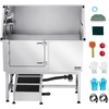 image:imageVEVOR Stainless Steel Dog Washing Station 50 inch Pet Grooming Tub wRamp PE Water Filter Board Faucet amp Showerhead amp Soap Holder Dog Bathtub for Large amp Medium amp Small Pets Left Door