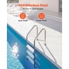 image:imageVEVOR Swimming Pool Ladder 3Step Stairs with Double Handrails NonSlip Heavy Duty Wide Steps Stainless Steel Frame 265 lbs Capacity for 4854 in Inground Pools EntryExits Indoor amp Outdoor3Step