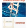 image:imageVEVOR Swimming Pool Ladder 75Inclined 5Step Double Handrails Stair NonSlip Heavy Duty Steps Load Capacity 300 lb for 4854 in Inground amp AboveGround Pools of Any Deck Surface Indoor amp OutdoorWhite