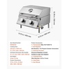 image:imageVEVOR Tabletop Gas Grill 3Burner Stainless Steel Portable Propane Grill with Builtin Thermometer Travel Locks Weatherproof Lid 22500 BTU Total for Outdoor Cooking Patio Party Camping RV2Burner