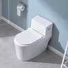 image:imageVEVOR Toilet Handle Replacement Kit Front Mount Universal Toilet Handle Toilet Handle Lever with Stainless Steel Flapper Chain Toilet Flush Handle Fits Various Toilet Tanks Chrome Finish SilverSide Mount