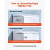 image:imageVEVOR Toilet Handle Replacement Kit Front Mount Universal Toilet Handle Toilet Handle Lever with Stainless Steel Flapper Chain Toilet Flush Handle Fits Various Toilet Tanks Chrome Finish SilverSide Mount