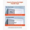 image:imageVEVOR Toilet Handle Replacement Kit Front Mount Universal Toilet Handle Toilet Handle Lever with Stainless Steel Flapper Chain Toilet Flush Handle Fits Various Toilet Tanks Chrome Finish SilverFront Mount