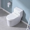 image:imageVEVOR Toilet Handle Replacement Kit Front Mount Universal Toilet Handle Toilet Handle Lever with Stainless Steel Flapper Chain Toilet Flush Handle Fits Various Toilet Tanks Chrome Finish SilverFront Mount