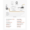 image:imageVEVOR Toilet Handle Replacement Kit Front Mount Universal Toilet Handle Toilet Handle Lever with Stainless Steel Flapper Chain Toilet Flush Handle Fits Various Toilet Tanks Chrome Finish SilverSide Mount
