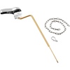 image:imageVEVOR Toilet Handle Replacement Kit Front Mount Universal Toilet Handle Toilet Handle Lever with Stainless Steel Flapper Chain Toilet Flush Handle Fits Various Toilet Tanks Chrome Finish SilverSide Mount