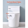image:imageVEVOR Toilet Handle Replacement Kit Front Mount Universal Toilet Handle Toilet Handle Lever with Stainless Steel Flapper Chain Toilet Flush Handle Fits Various Toilet Tanks Chrome Finish SilverFront Mount