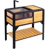 image:imageVEVOR Tortoise Habitat Cedar Wooden Tortoise House Indoor amp Outdoor Tortoise Enclosure with Light Stand Reptile Enclosure Small Animal Cage with Stand Legs for Gecko Lizard SnakeC With Legs