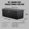 image:imageVEVOR Trailer Tongue Box Heavy Duty Trailer Tongue Tool Box Storage Organizer with Lock amp Keys Utility Tool Chest for Pickup Truck Bed RV SUV OffRoad Vehicle Aluminum 26 x 13 x 12 Silver36 Black