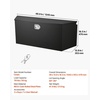 image:imageVEVOR Trailer Tongue Box Heavy Duty Trailer Tongue Tool Box Storage Organizer with Lock amp Keys Utility Tool Chest for Pickup Truck Bed RV SUV OffRoad Vehicle Aluminum 26 x 13 x 12 Silver49 Black