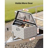 image:imageVEVOR Trailer Tongue Box Heavy Duty Trailer Tongue Tool Box Storage Organizer with Lock amp Keys Utility Tool Chest for Pickup Truck Bed RV SUV OffRoad Vehicle Aluminum 26 x 13 x 12 Silver26 x 13 x 12 in