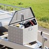 image:imageVEVOR Trailer Tongue Box Heavy Duty Trailer Tongue Tool Box Storage Organizer with Lock amp Keys Utility Tool Chest for Pickup Truck Bed RV SUV OffRoad Vehicle Aluminum 26 x 13 x 12 Silver29 Silver