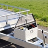 image:imageVEVOR Trailer Tongue Box Heavy Duty Trailer Tongue Tool Box Storage Organizer with Lock amp Keys Utility Tool Chest for Pickup Truck Bed RV SUV OffRoad Vehicle Aluminum 26 x 13 x 12 Silver26 x 13 x 12 in