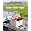 image:imageVEVOR Trailer Tongue Box Heavy Duty Trailer Tongue Tool Box Storage Organizer with Lock amp Keys Utility Tool Chest for Pickup Truck Bed RV SUV OffRoad Vehicle Aluminum 26 x 13 x 12 Silver26 x 13 x 12 in