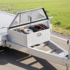 image:imageVEVOR Trailer Tongue Box Heavy Duty Trailer Tongue Tool Box Storage Organizer with Lock amp Keys Utility Tool Chest for Pickup Truck Bed RV SUV OffRoad Vehicle Aluminum 26 x 13 x 12 Silver39 Silver