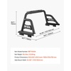 image:imageVEVOR Truck Bed Roll Bar Customized Sport Bar Chase Rack Compatible with MidSize Pickup 20202025 Jeep Gladiator JT Carbon Steel Construction with Extension Light Bracket No Rack IncludedFits MidSize Truck