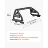 image:imageVEVOR Truck Bed Roll Bar Customized Sport Bar Chase Rack Compatible with MidSize Pickup 20202025 Jeep Gladiator JT Carbon Steel Construction with Extension Light Bracket No Rack IncludedFits MidSize Truck