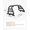 image:imageVEVOR Truck Bed Roll Bar Customized Sport Bar Chase Rack Compatible with MidSize Pickup 20202025 Jeep Gladiator JT Carbon Steel Construction with Extension Light Bracket No Rack IncludedFits MidSize Truck