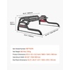 image:imageVEVOR Truck Bed Roll Bar Universal Adjustable Sport Bar with Luggage Rack for FullSize Pickup 19972024 Ford F150 Carbon Steel Construction with LED Brake Light RustResistant CoatingFits Full Size  MidSize Truck