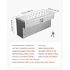 image:imageVEVOR Truck Bed Tool Box Heavy Duty Aluminum Tool Box with Tread Patterns Storage Toolbox Chest Organizer with Lock and Key Ideal for Pickup Truck Bed RV Trailer 34 x 12 x 154 in Silver33Inch