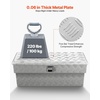 image:imageVEVOR Truck Bed Tool Box Heavy Duty Aluminum Tool Box with Tread Patterns Storage Toolbox Chest Organizer with Lock and Key Ideal for Pickup Truck Bed RV Trailer 34 x 12 x 154 in Silver33Inch