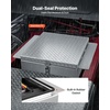 image:imageVEVOR Truck Bed Tool Box Heavy Duty Aluminum Tool Box with Tread Patterns Storage Toolbox Chest Organizer with Lock and Key Ideal for Pickup Truck Bed RV Trailer 34 x 12 x 154 in Silver22Inch