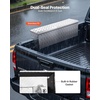 image:imageVEVOR Truck Bed Tool Box Heavy Duty Aluminum Tool Box with Tread Patterns Storage Toolbox Chest Organizer with Lock and Key Ideal for Pickup Truck Bed RV Trailer 34 x 12 x 154 in Silver48Inch