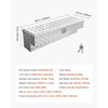 image:imageVEVOR Truck Bed Tool Box Heavy Duty Aluminum Tool Box with Tread Patterns Storage Toolbox Chest Organizer with Lock and Key Ideal for Pickup Truck Bed RV Trailer 34 x 12 x 154 in Silver48Inch