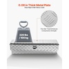 image:imageVEVOR Truck Bed Tool Box Heavy Duty Aluminum Tool Box with Tread Patterns Storage Toolbox Chest Organizer with Lock and Key Ideal for Pickup Truck Bed RV Trailer 34 x 12 x 154 in Silver48Inch