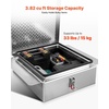image:imageVEVOR Truck Bed Tool Box Heavy Duty Aluminum Tool Box with Tread Patterns Storage Toolbox Chest Organizer with Lock and Key Ideal for Pickup Truck Bed RV Trailer 34 x 12 x 154 in Silver22Inch