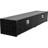 image:imageVEVOR Truck Tool Box 72 x 13 x 16 Inch Black Aluminum Tread Topsider Toolbox with Dual Drop Doors Heavy Duty Lockable Storage and Organization Box with Latch CorrosionResistant for Truck Bed