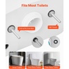 image:imageVEVOR Universal Toilet Seat Bolts Kit 2PCS Metal Heavy Duty Toilet Tank Bolts Stainless Steel Toilet Seat Screws Replacement Kit with Long Downlock Nuts Rubber Washers Gaskets Toilet Repair ScrewFor Toilet TankSeat