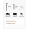 image:imageVEVOR Universal Toilet Seat Bolts Kit 2PCS Metal Heavy Duty Toilet Tank Bolts Stainless Steel Toilet Seat Screws Replacement Kit with Long Downlock Nuts Rubber Washers Gaskets Toilet Repair ScrewFor Toilet TankSeat
