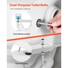 image:imageVEVOR Universal Toilet Seat Bolts Kit 2PCS Metal Heavy Duty Toilet Tank Bolts Stainless Steel Toilet Seat Screws Replacement Kit with Long Downlock Nuts Rubber Washers Gaskets Toilet Repair ScrewFor Toilet TankSeat