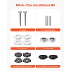 image:imageVEVOR Universal Toilet Seat Bolts Kit 2PCS Metal Heavy Duty Toilet Tank Bolts Stainless Steel Toilet Seat Screws Replacement Kit with Long Downlock Nuts Rubber Washers Gaskets Toilet Repair ScrewFor Toilet TankSeat