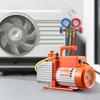 image:imageVEVOR Vacuum Pump 6 CFM HVAC 2 Stage Rotary Vane Vacuum Pump for R134a R22 R410a Systems Auto AC Vacuum Pump Kit with Oil Bottle for Automotive Air Conditioner Maintenance Resin Degassing90 CFM 2Stage