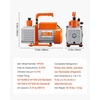 image:imageVEVOR Vacuum Pump 6 CFM HVAC 2 Stage Rotary Vane Vacuum Pump for R134a R22 R410a Systems Auto AC Vacuum Pump Kit with Oil Bottle for Automotive Air Conditioner Maintenance Resin Degassing60 CFM 2Stage