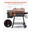 image:imageVEVOR Wood Pellet Grill Smoker 8 in 1 BBQ Grills for Outdoor Cooking 456 Square Inches Cook Area Electric Grill and Smoker with Digital Controller Meat Probe 500F Max Temperature Black456 sqinDigital