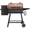 image:imageVEVOR Wood Pellet Grill Smoker 8 in 1 BBQ Grills for Outdoor Cooking 456 Square Inches Cook Area Electric Grill and Smoker with Digital Controller Meat Probe 500F Max Temperature Black456 sqinDigital