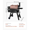 image:imageVEVOR Wood Pellet Grill Smoker 8 in 1 BBQ Grills for Outdoor Cooking 456 Square Inches Cook Area Electric Grill and Smoker with Digital Controller Meat Probe 500F Max Temperature Black575 sqinLCD