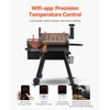 image:imageVEVOR Wood Pellet Grill Smoker 8 in 1 BBQ Grills for Outdoor Cooking 456 Square Inches Cook Area Electric Grill and Smoker with Digital Controller Meat Probe 500F Max Temperature Black575 sqinWiFi