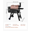 image:imageVEVOR Wood Pellet Grill Smoker 8 in 1 BBQ Grills for Outdoor Cooking 456 Square Inches Cook Area Electric Grill and Smoker with Digital Controller Meat Probe 500F Max Temperature Black575 sqinWiFi