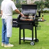 image:imageVEVOR Wood Pellet Grill Smoker 8 in 1 BBQ Grills for Outdoor Cooking 456 Square Inches Cook Area Electric Grill and Smoker with Digital Controller Meat Probe 500F Max Temperature Black580 sqinPID