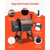 image:imageVEVOR Wood Pellet Grill Smoker 8 in 1 BBQ Grills for Outdoor Cooking 456 Square Inches Cook Area Electric Grill and Smoker with Digital Controller Meat Probe 500F Max Temperature Black575 sqinWiFi