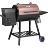 image:imageVEVOR Wood Pellet Grill Smoker 8 in 1 BBQ Grills for Outdoor Cooking 456 Square Inches Cook Area Electric Grill and Smoker with Digital Controller Meat Probe 500F Max Temperature Black456 sqinDigital