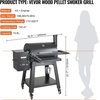 image:imageVEVOR Wood Pellet Grill Smoker 8 in 1 BBQ Grills for Outdoor Cooking 456 Square Inches Cook Area Electric Grill and Smoker with Digital Controller Meat Probe 500F Max Temperature Black730 sqinPID