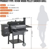 image:imageVEVOR Wood Pellet Grill Smoker 8 in 1 BBQ Grills for Outdoor Cooking 456 Square Inches Cook Area Electric Grill and Smoker with Digital Controller Meat Probe 500F Max Temperature Black580 sqinPID