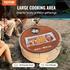 image:imageVEVOR XMarks Fire Pit Grill Grate Round Cooking Grate Heavy Duty Steel Campfire BBQ Grill Grid with Handle and Support X Wire Portable Camping Cookware for Outside Party amp Gathering 30 Inch Black36 inch Round