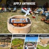 image:imageVEVOR XMarks Fire Pit Grill Grate Round Cooking Grate Heavy Duty Steel Campfire BBQ Grill Grid with Handle and Support X Wire Portable Camping Cookware for Outside Party amp Gathering 30 Inch Black32 x 15 x 1 inch Rectangle NonFoldable