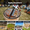 image:imageVEVOR XMarks Fire Pit Grill Grate Round Cooking Grate Heavy Duty Steel Campfire BBQ Grill Grid with Handle and Support X Wire Portable Camping Cookware for Outside Party amp Gathering 30 Inch Black36 inch Round Foldable